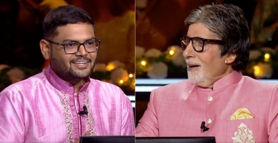 केबीसी के सेट पर अमिताभ बच्चन को मिले ठग्गू के लड्डू