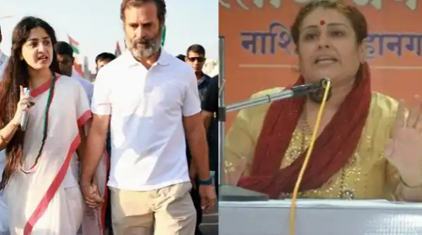 एक्ट्रेस के साथ राहुल गांधी की फोटो पर BJP महिला नेता ने की अभद्र टिप्पणी, लोगों ने सुनाई खरी-खोटी