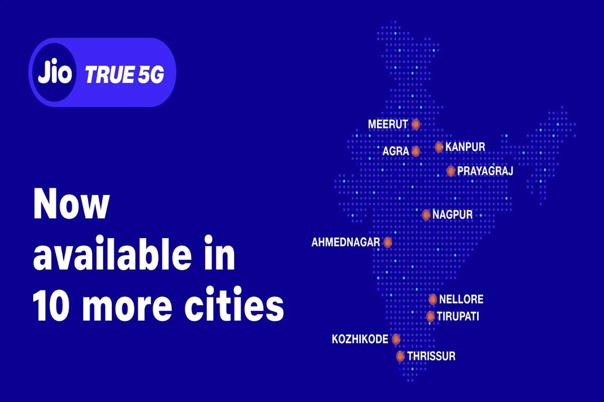 Jio True 5G: एक साथ 10 शहरों में लॉन्च हुई जियो की 5G सर्विस, क्या आपके शहर में मिलेगी सुविधा, देखें लिस्ट