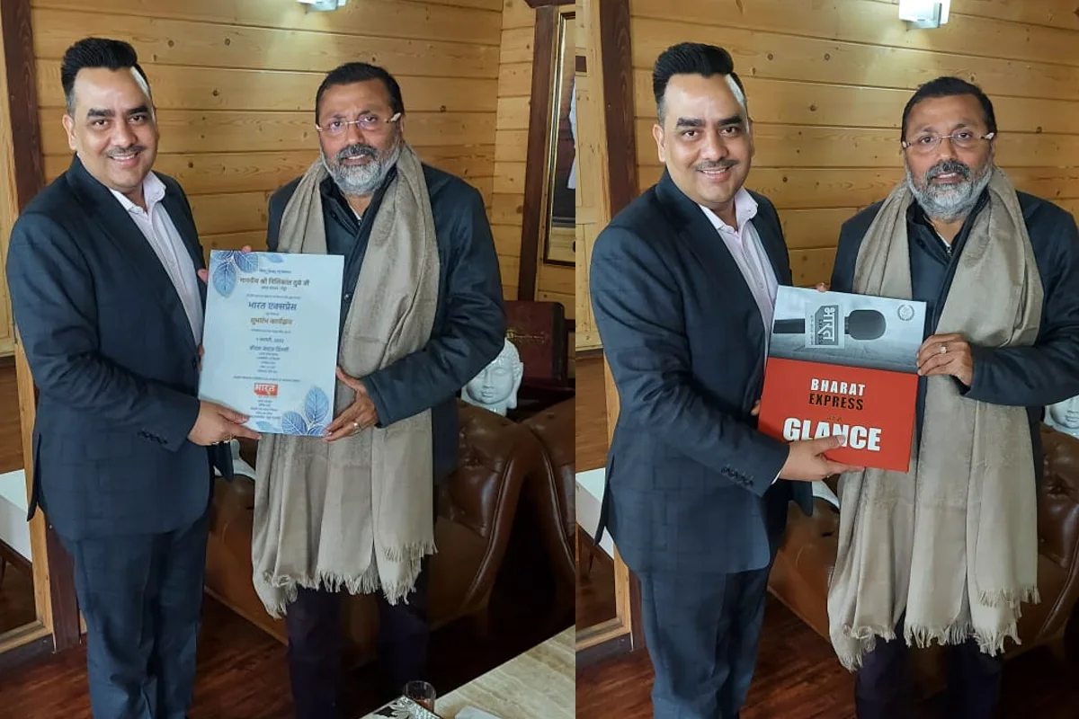 भारत एक्सप्रेस के चेयरमैन उपेंद्र राय ने भाजपा सांसद डॉक्‍टर निशिकांत दुबे से की मुलाकात, चैनल के लॉन्चिंग कार्यक्रम में किया आमंत्रित
