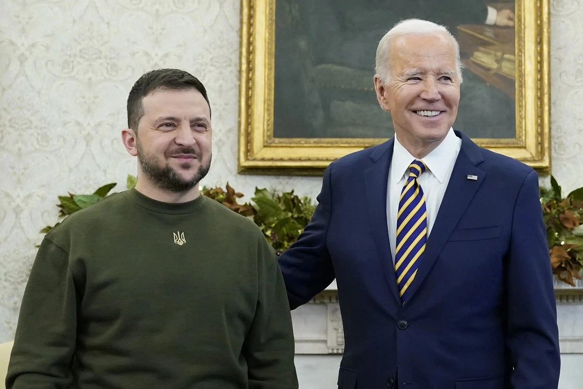 Volodymyr Zelensky AND Joe Biden