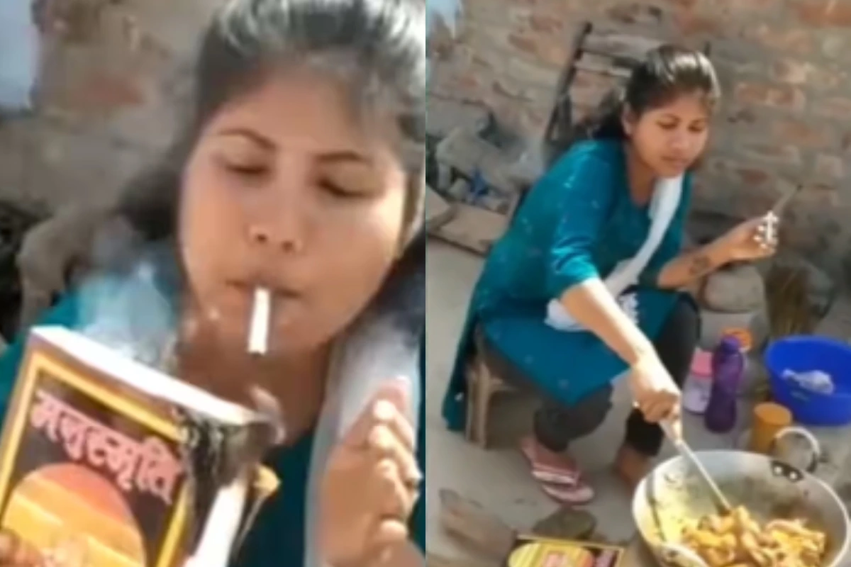 Viral Video: मनुस्मृति को चूल्हे में झोंका, फिर उसी से जलाई सिगरेट और पकाया चिकन