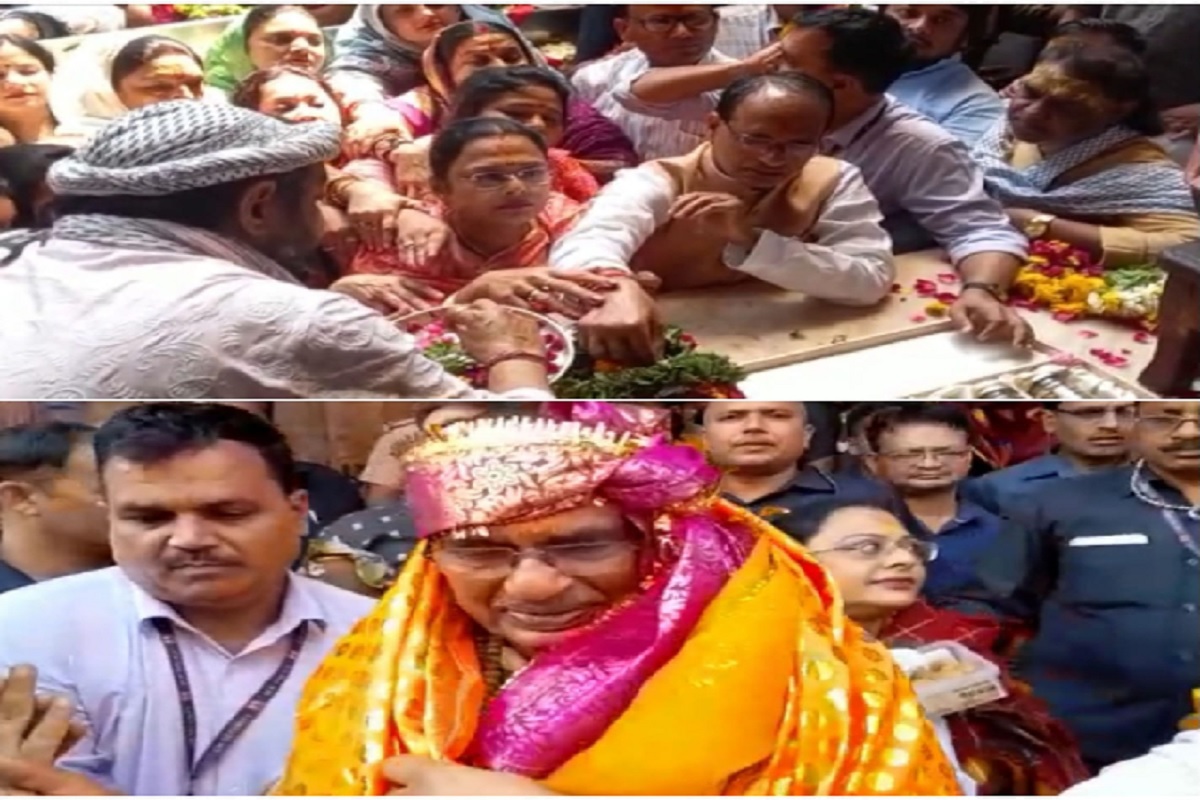UP News: एमपी के सीएम शिवराज ने पत्नी संग की गोवर्धन परिक्रमा, किया बांके बिहारी के दर्शन