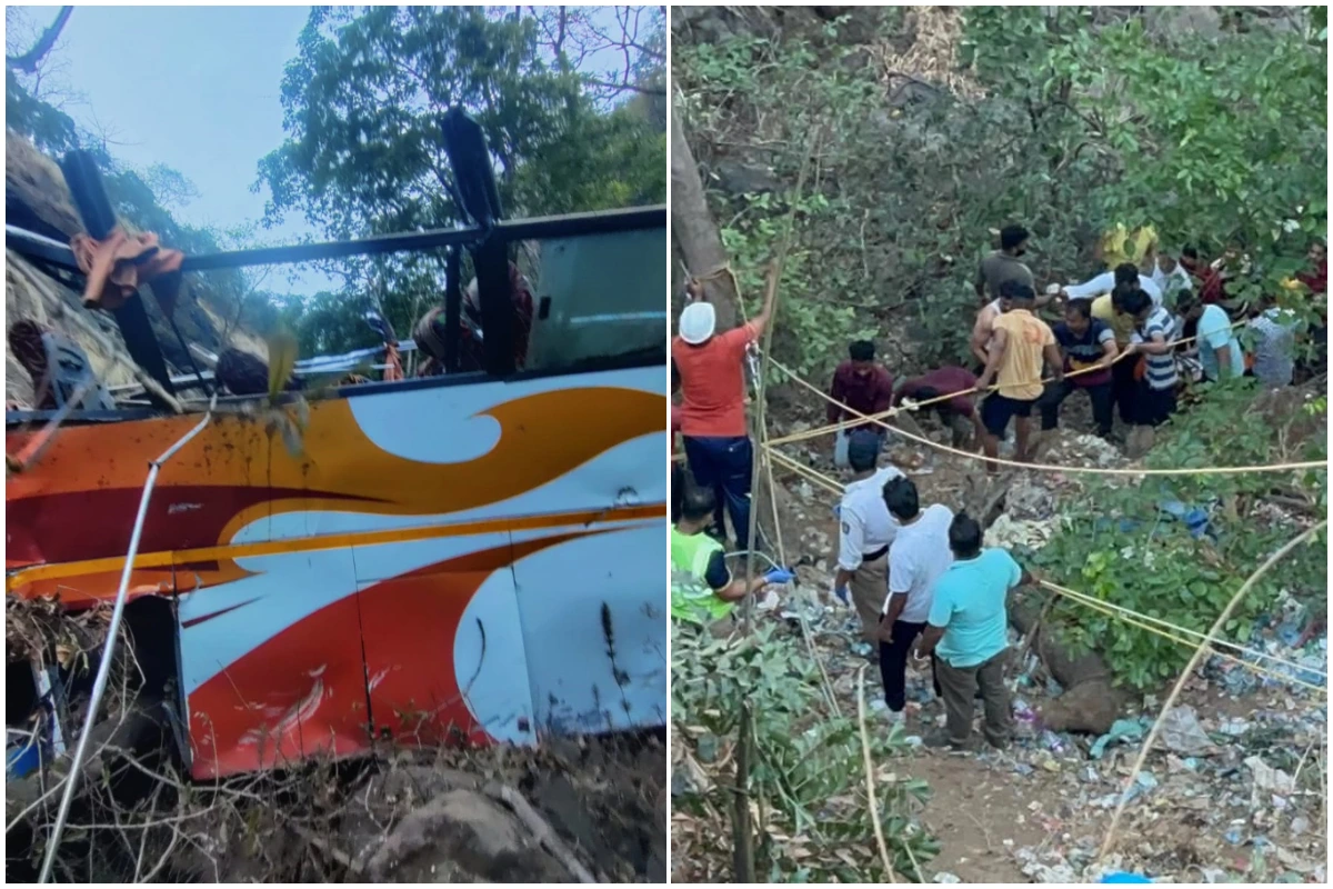 Maharashtra: रायगढ़ में भीषण दर्दनाक हादसा, 500 फीट गहरी खाई में गिरी बस, 12 लोगों की मौत, राहत बचाव का काम जारी