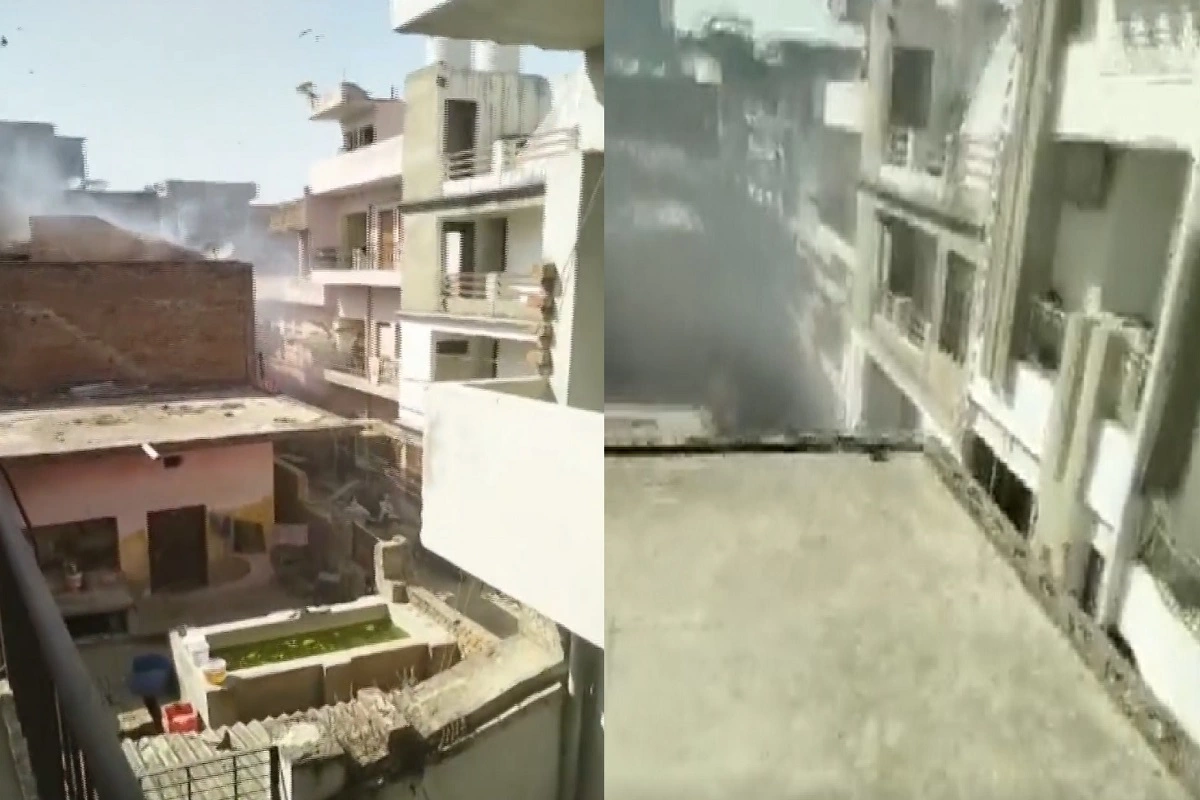 VIDEO: प्रयागराज में फिर बमबाजी, अतीक अहमद के वकील के घर के पास फेंका गया बम
