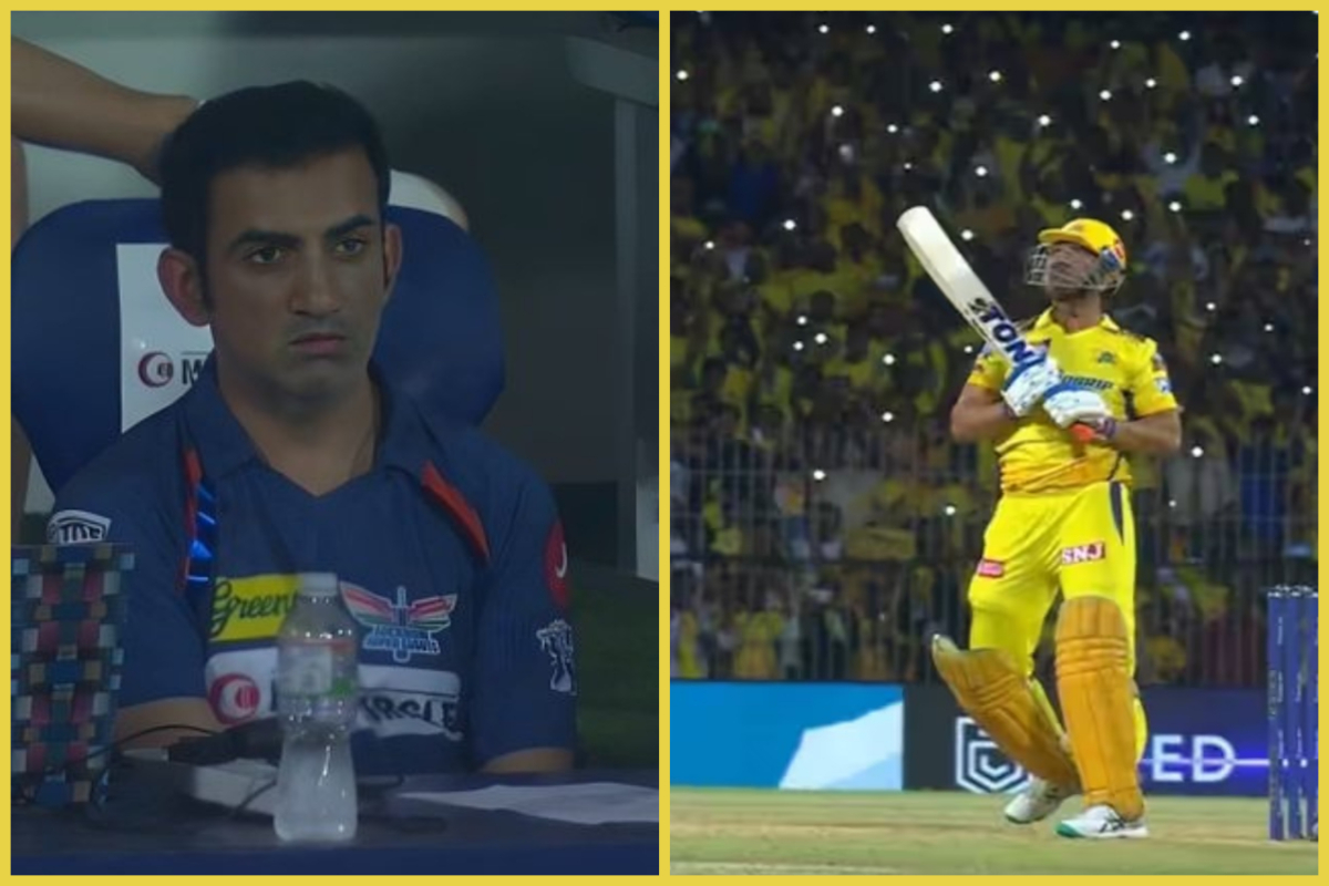 MS Dhoni ने जड़ा छक्का तो कैमरे पर ‘गंभीर’ दिखे Gautam! सोशल मीडिया पर यूजर्स ने दिए गज़ब रिएक्शंस