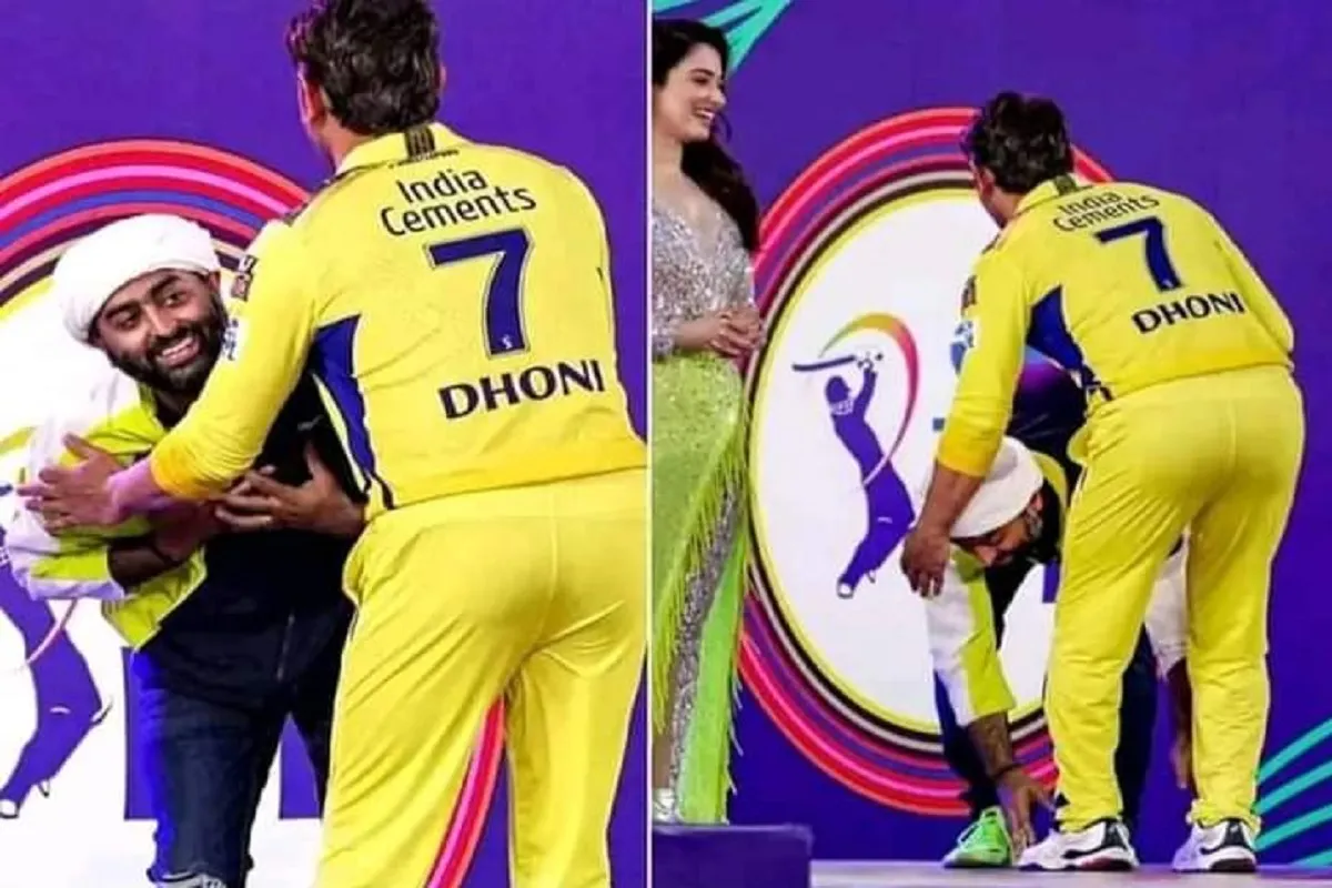 IPL 2023: खचाखच भरे स्टेडियम में सिंगर अरिजीत सिंह ने छुए Dhoni के पैर, ऐसे जीता फैंस का दिल, देखें VIDEO