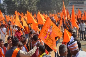 पश्चिम बंगाल में हिंदू-बस्तियों में किए गए हमलों के विरोध में बूंदी की सड़कों पर उतरे विश्व हिंदू परिषद-बजरंग दल