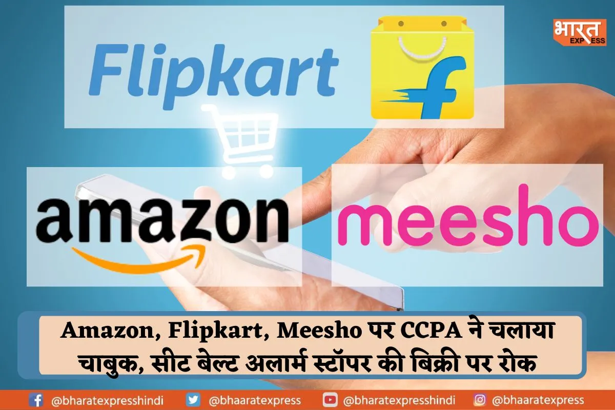 Amazon, Flipkart, Meesho समेत 5 ई कॉमर्स कंपनियों पर CCPA ने चलाया चाबुक, सीट बेल्ट अलार्म स्टॉपर की बिक्री पर रोक