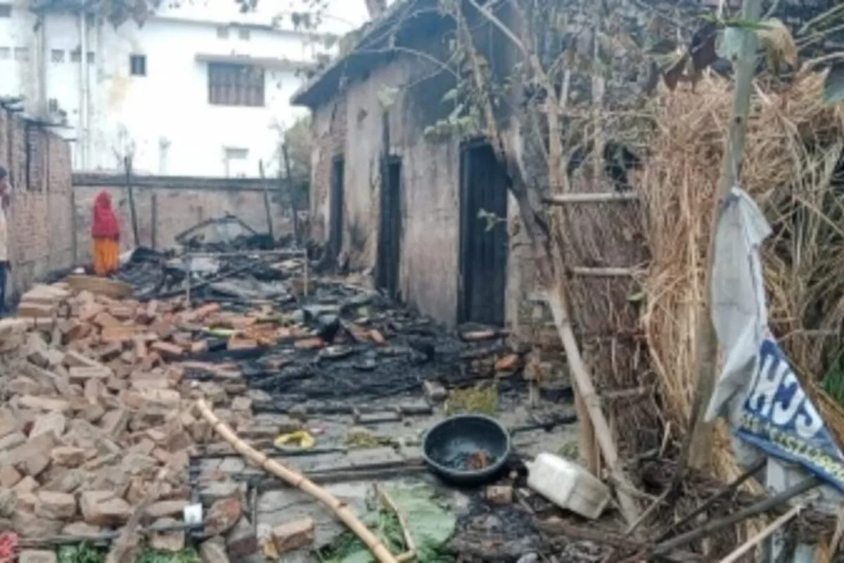 Bihar fire in house