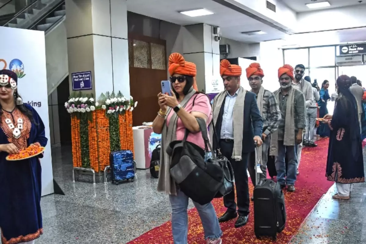 arrive at Srinagar Airport for G20 Summit