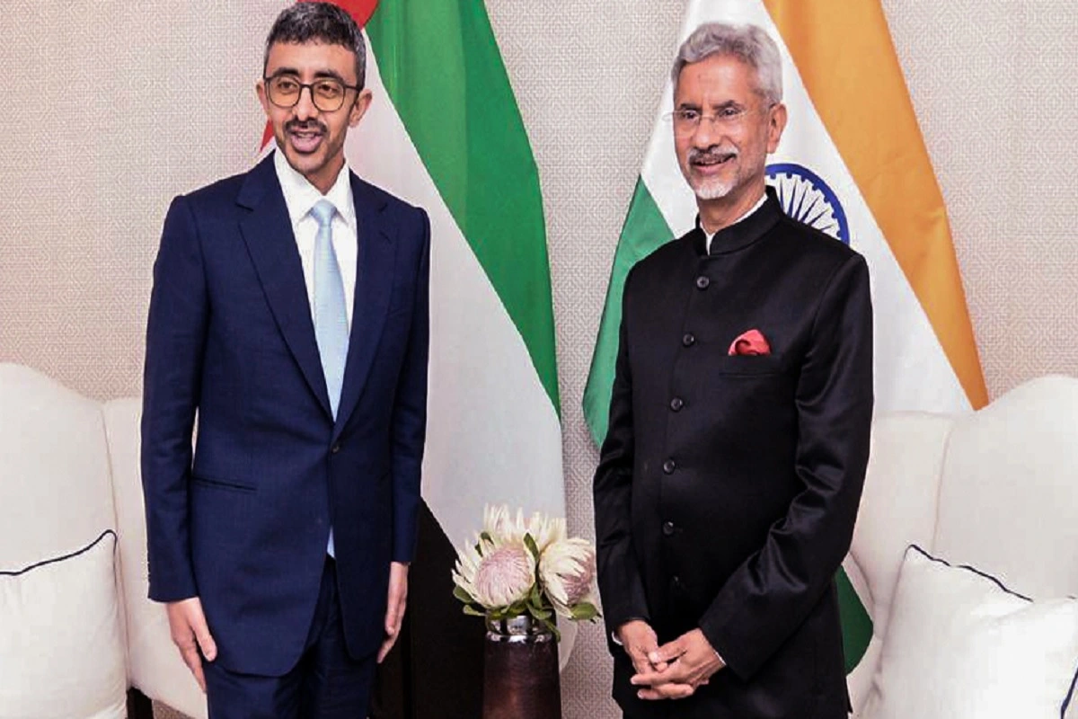 aishankar with his UAE counterpart Abdullah bin Zayed Al Nahyan