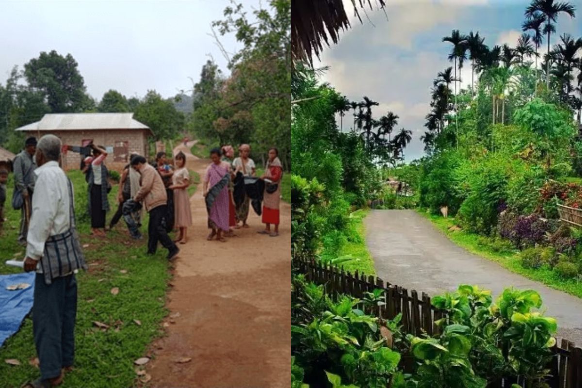 Meghalaya News: सफाई करते हुए ग्रामीण