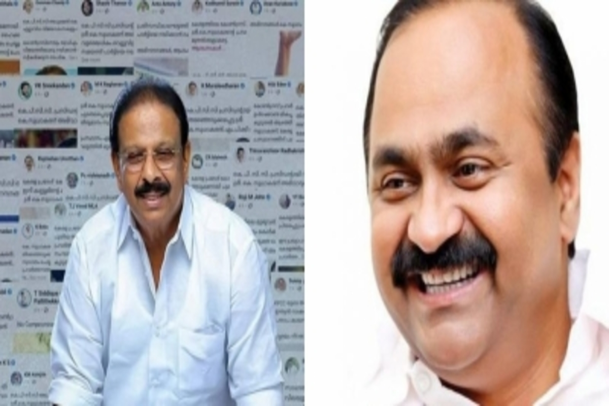 Congress leaders Sudhakaran and Satishan