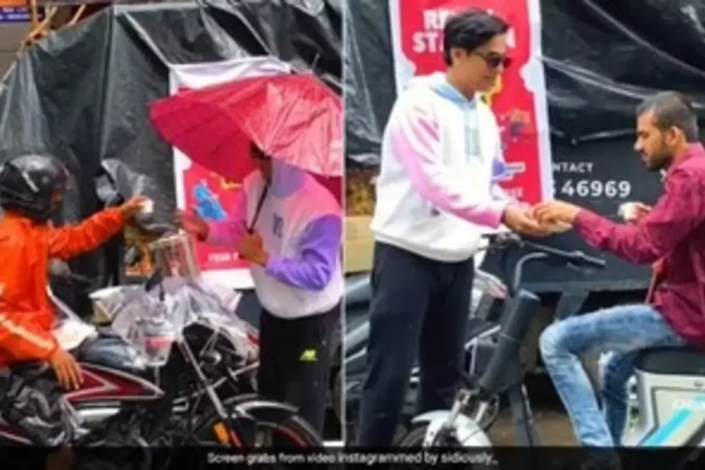 भारी बारिश में काम कर रहे डिलीवरी एजेंटस के लिए इन्फलुएंसर ने किया ये नेक काम