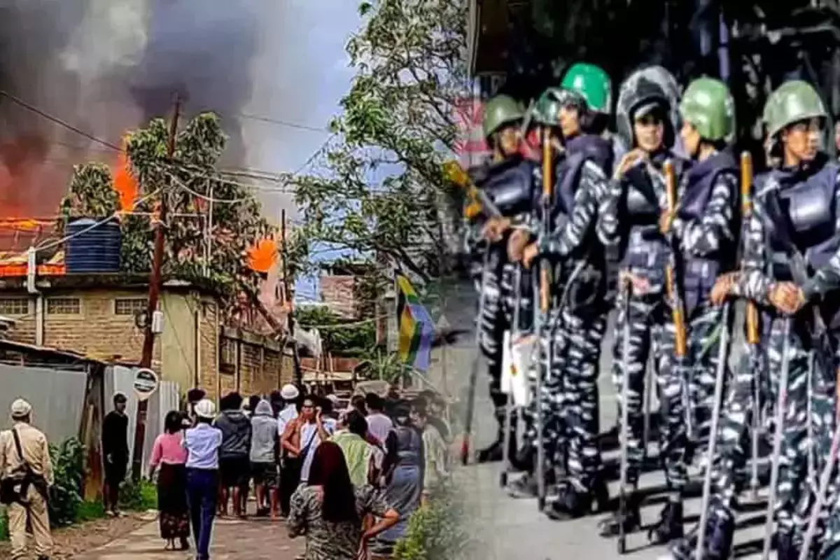 Manipur Violence: इंफाल में फिर भड़की हिंसा, प्रदर्शनकारियों ने जाम की सड़क, मौके पर पहुंचे सेना और RAF के जवान