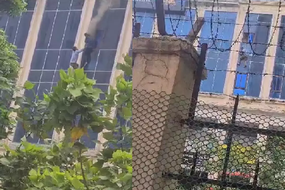 Video: ग्रेटर नोएडा में गैलेक्सी प्लाजा में लगी भीषण आग, जान बचाने के लिए तीसरी मंजिल से कूदे लोग