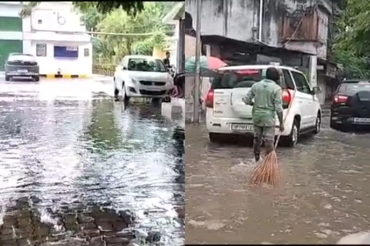 स्मार्ट सिटी लखनऊ बना ‘जाम’ नगर, हल्की बारिश में ही खुल गई प्रशासन की पोल, सरकारी दफ्तरों में पानी ही पानी