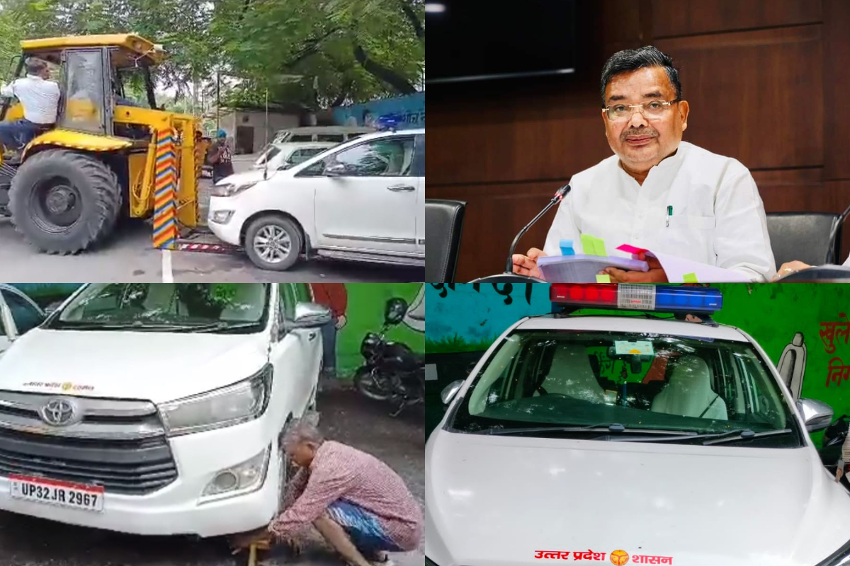 Jaiveer Singh: मंत्री जयवीर सिंह की गाड़ी का यूपी पुलिस ने काटा चालान