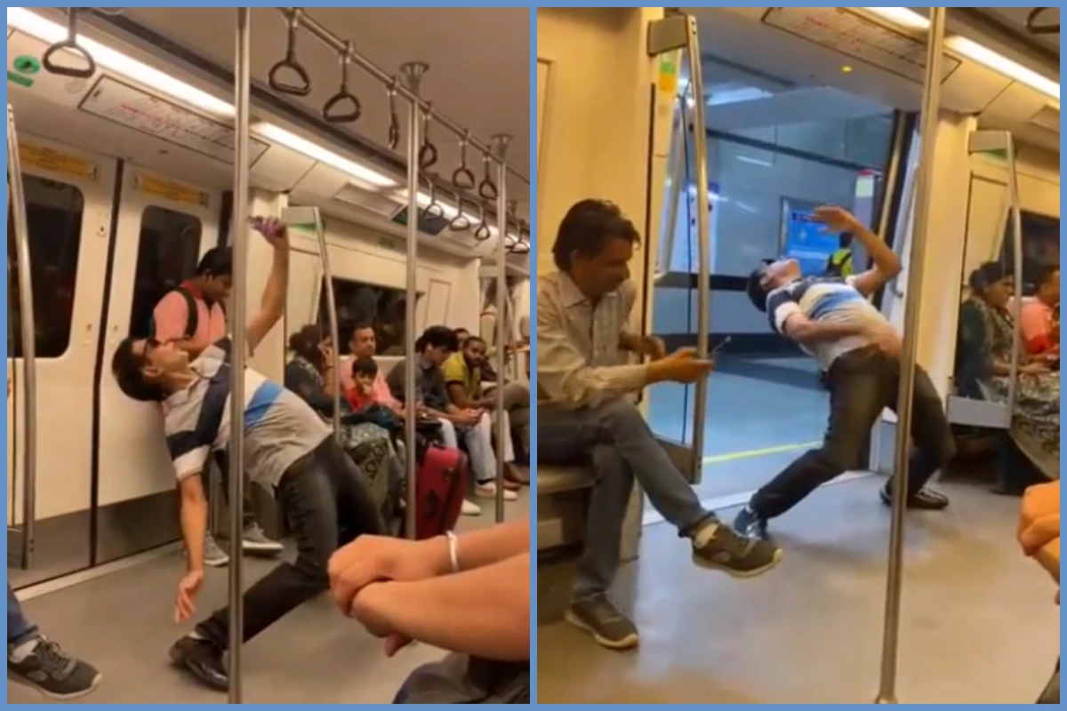 दिल्ली मेट्रो में शख्स की अजीबोगरीब हरकतों का Video Viral, गुस्साए यूजर बोले- ऐसे लोगों को मेट्रो से बाहर फेंको