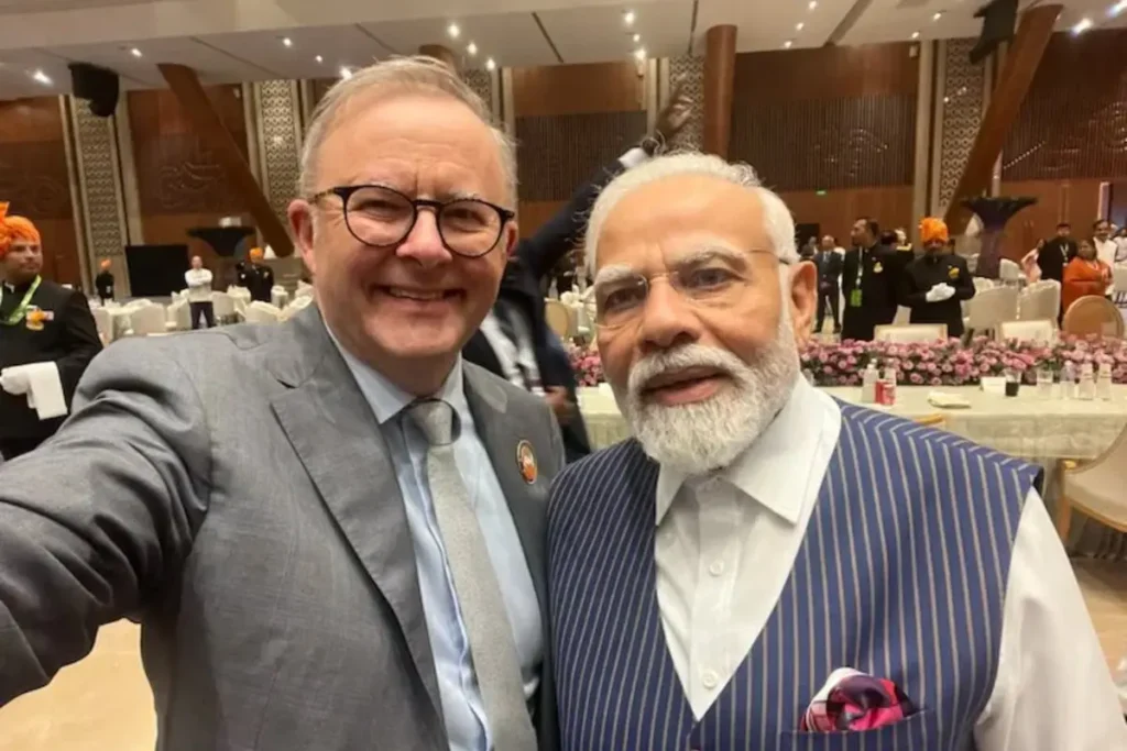 ऑस्ट्रेलियाई पीएम एंथनी अल्बनीज और पीएम मोदी