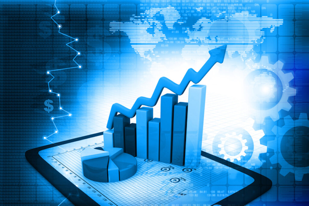 Industrial growth of business chart