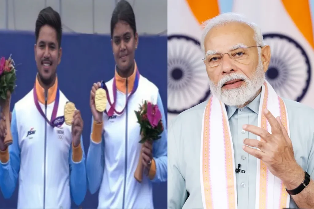 भारतीय खिलाड़ी और प्रधानमंत्री नरेंद्र मोदी