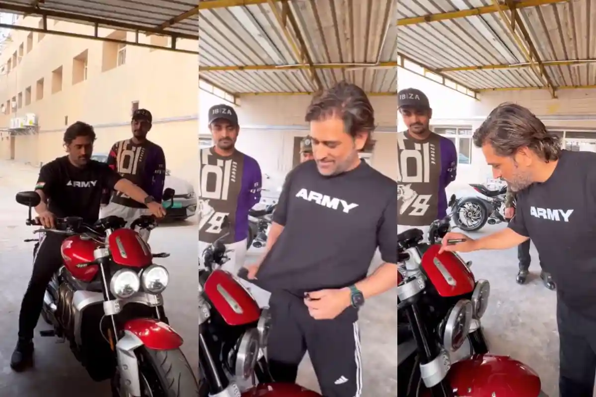 Video: धोनी ने फिर जीता दिल, फैन की बाइक को अपनी टी-शर्ट से साफ कर दिया ऑटोग्राफ