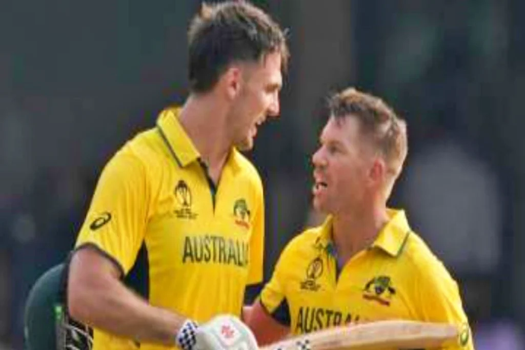 Mitchel Marce and David Warner