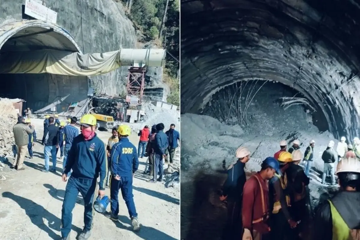 उत्तराखंड में निर्माणाधीन सुरंग धंसा