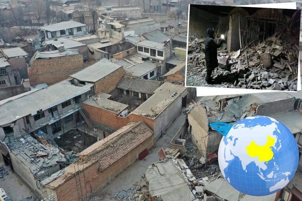 China earthquake map