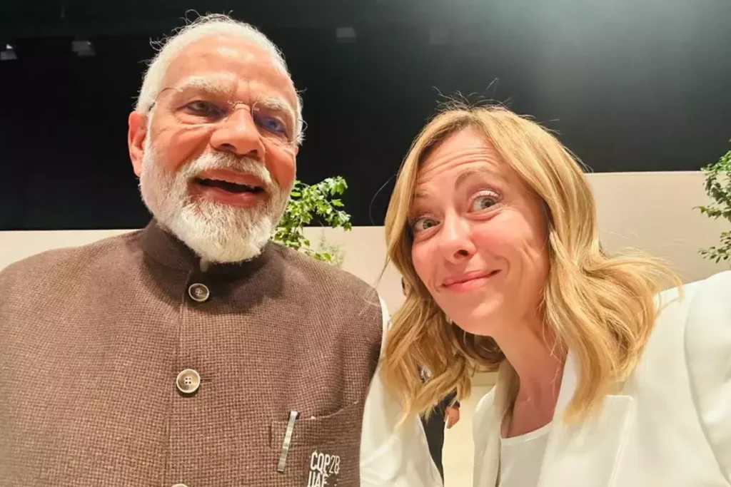 Giorgia Meloni and PM Modi