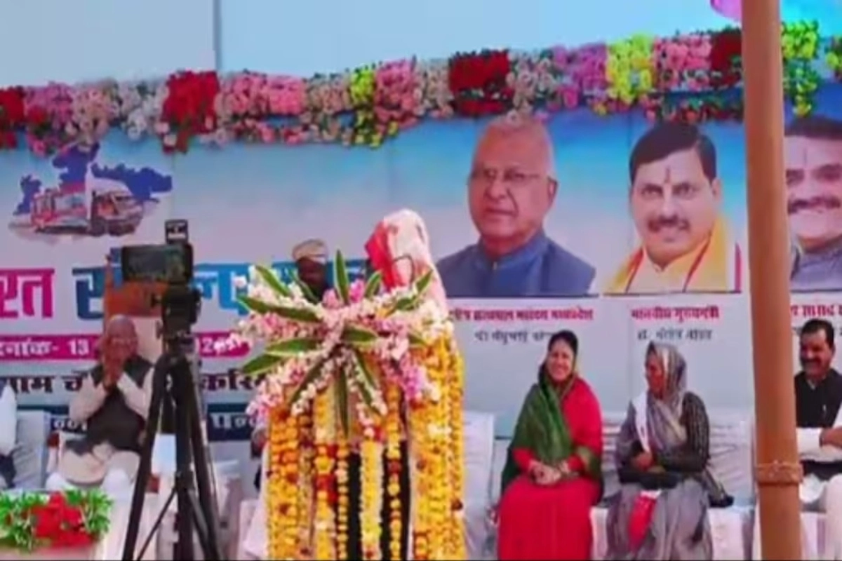 MP Panna woman speech at Viksit Bharat Sankalp Yatra