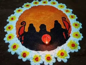 Ram Mandir Rangoli Designs