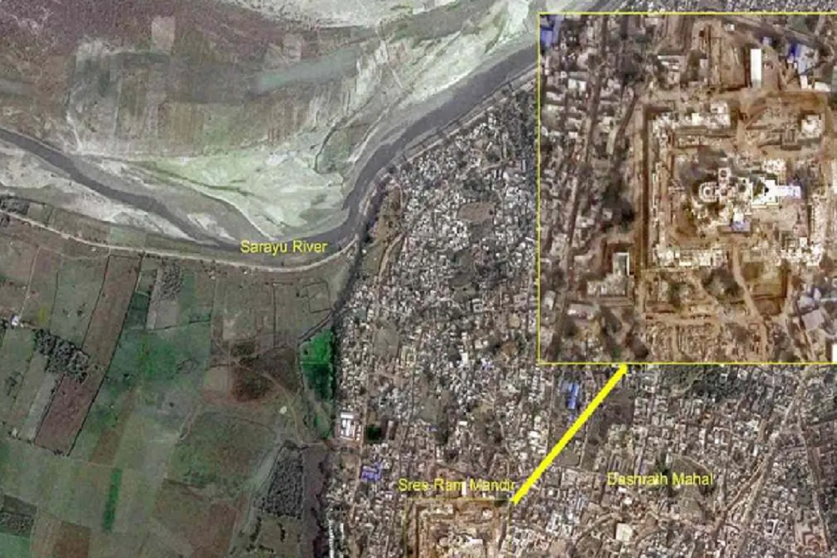 Ram Mandir satellite view