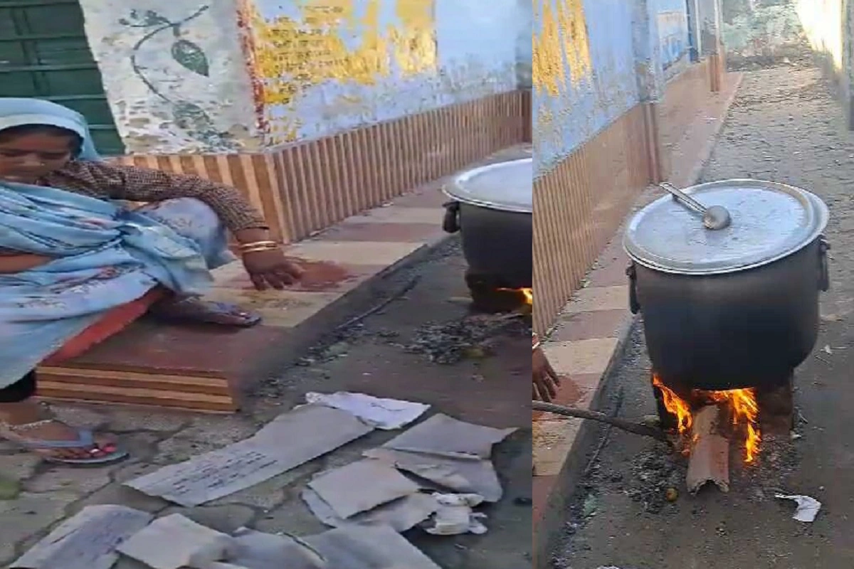 UP Politics: चूल्हे में रद्दी डालकर पकाया मिड डे मील तो अखिलेश ने साधा योगी सरकार पर निशाना, देखें वीडियो
