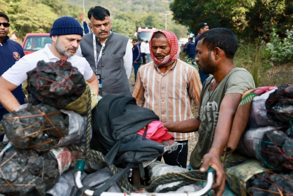 Congress Nyay Yatra, Rahul Gandhi Talk with Coal Worker