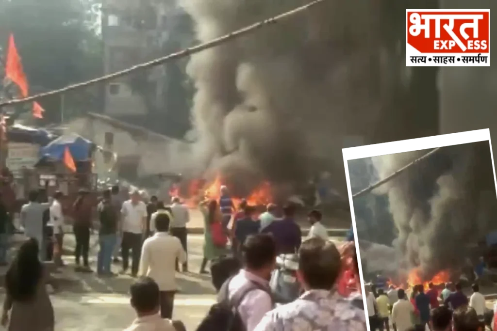 Maharashtra fire broke out in Mumbai Borivali area dozens of vehicles burnt horrific pictures
