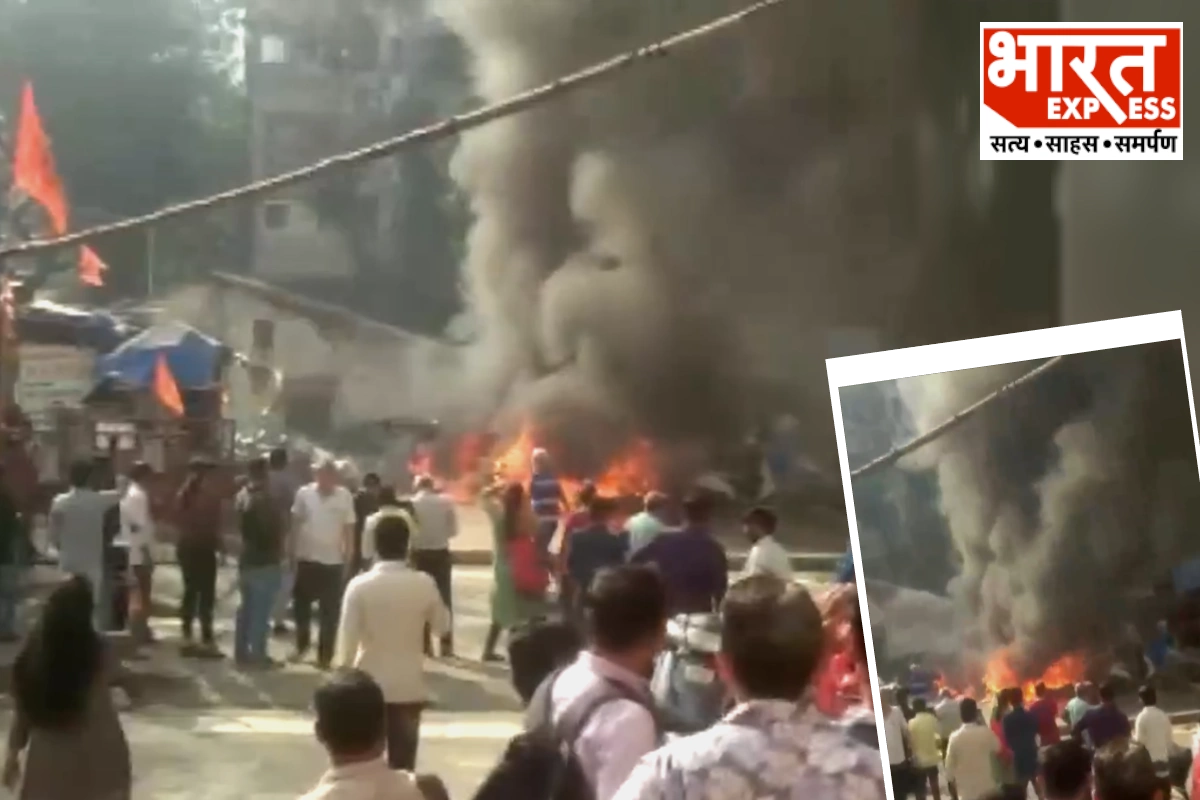 Mumbai Fire: दिल्ली के बाद मुंबई में लगी भीषण आग, 18 से ज्यादा गाड़ियां जलकर खाक, फायर ब्रिगेड की टीम पहुंची VIDEO