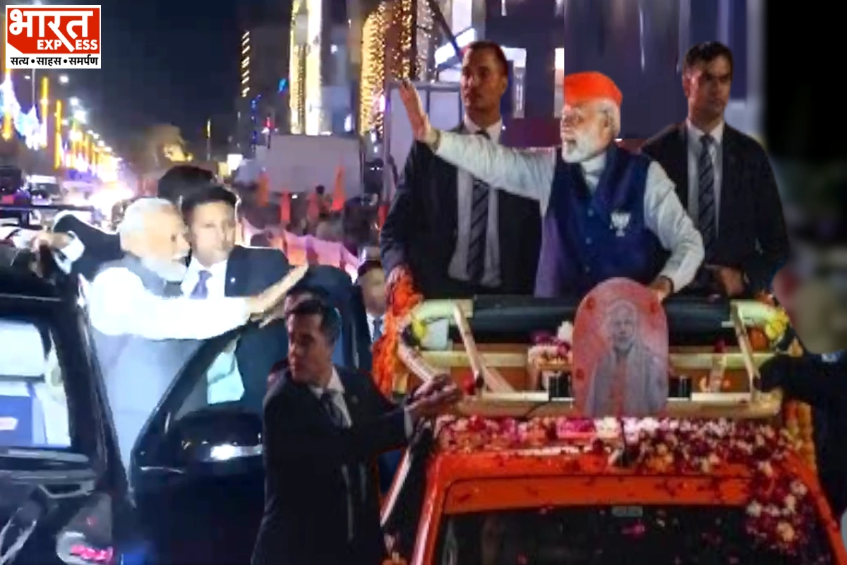 PM Modi roadshow gujarat