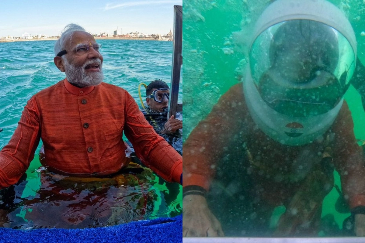 PM Modi worshiped Lord Krishna in sea