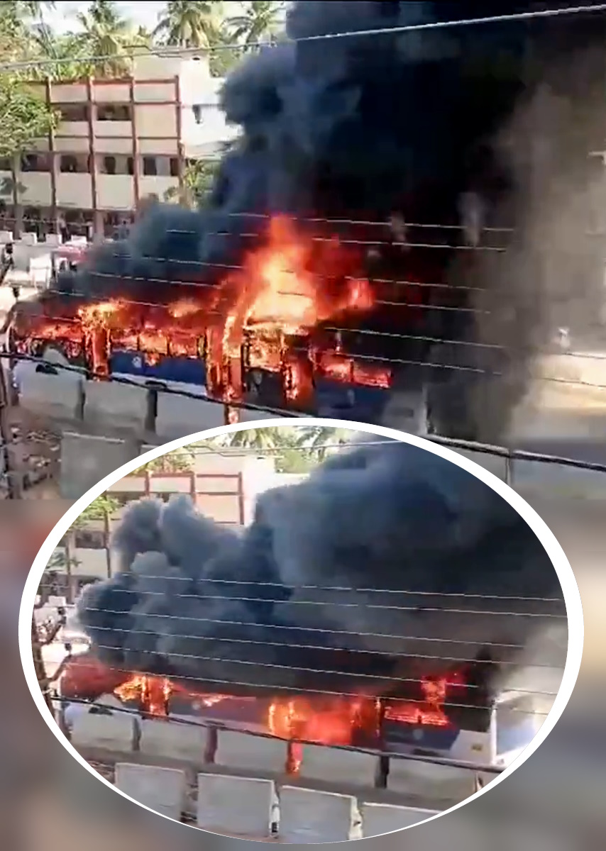 bus fire in Kerala