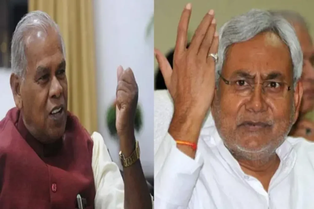 nitish kumar and jitanram manjhi