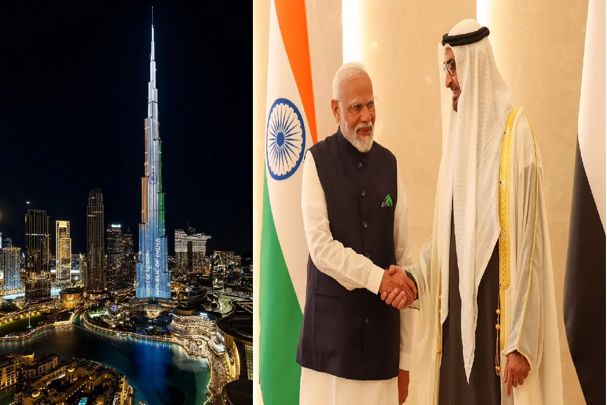 PM Modi UAE Visit: भारत के सम्मान में ‘गेस्ट ऑफ ऑनर-रिपब्लिक ऑफ इंडिया’ से जगमग हुआ बुर्ज खलीफा