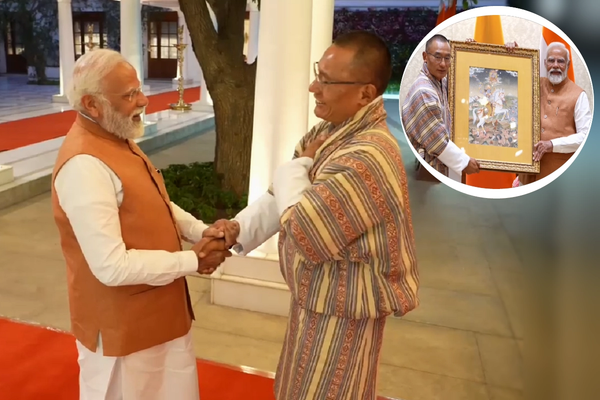 India bhutan relations Bhutan PM Tshering Tobgay calls on PM Modi at LKM delhi watch video