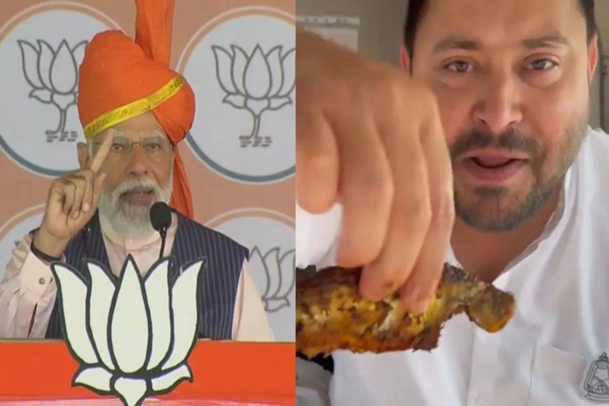 PM Narendra Modi Slams Tejashwi Yadav fish eating video