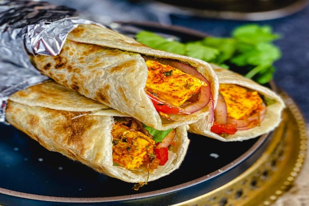 Tandoori Paneer Roll Recipe