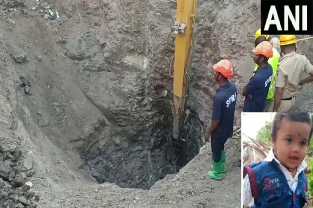 child fell into open borewell