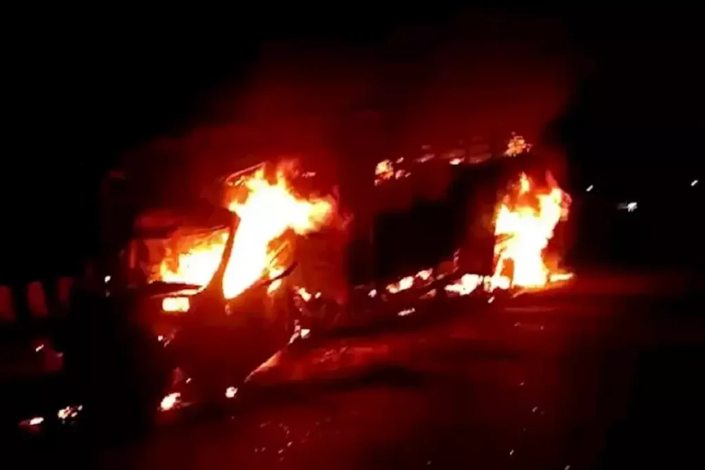 Accident on Jhansi Kanpur highway