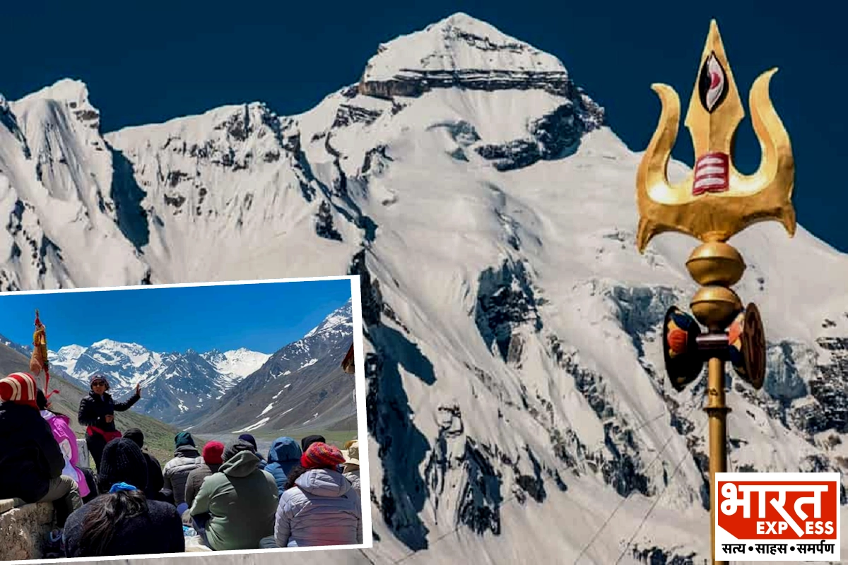 14000 फीट ऊपर पहली बार इतनी भीड़: मानसरोवर की तरह आदि कैलाश की बर्फीली वादियों में भोले के दर्शन कर रहे भक्त